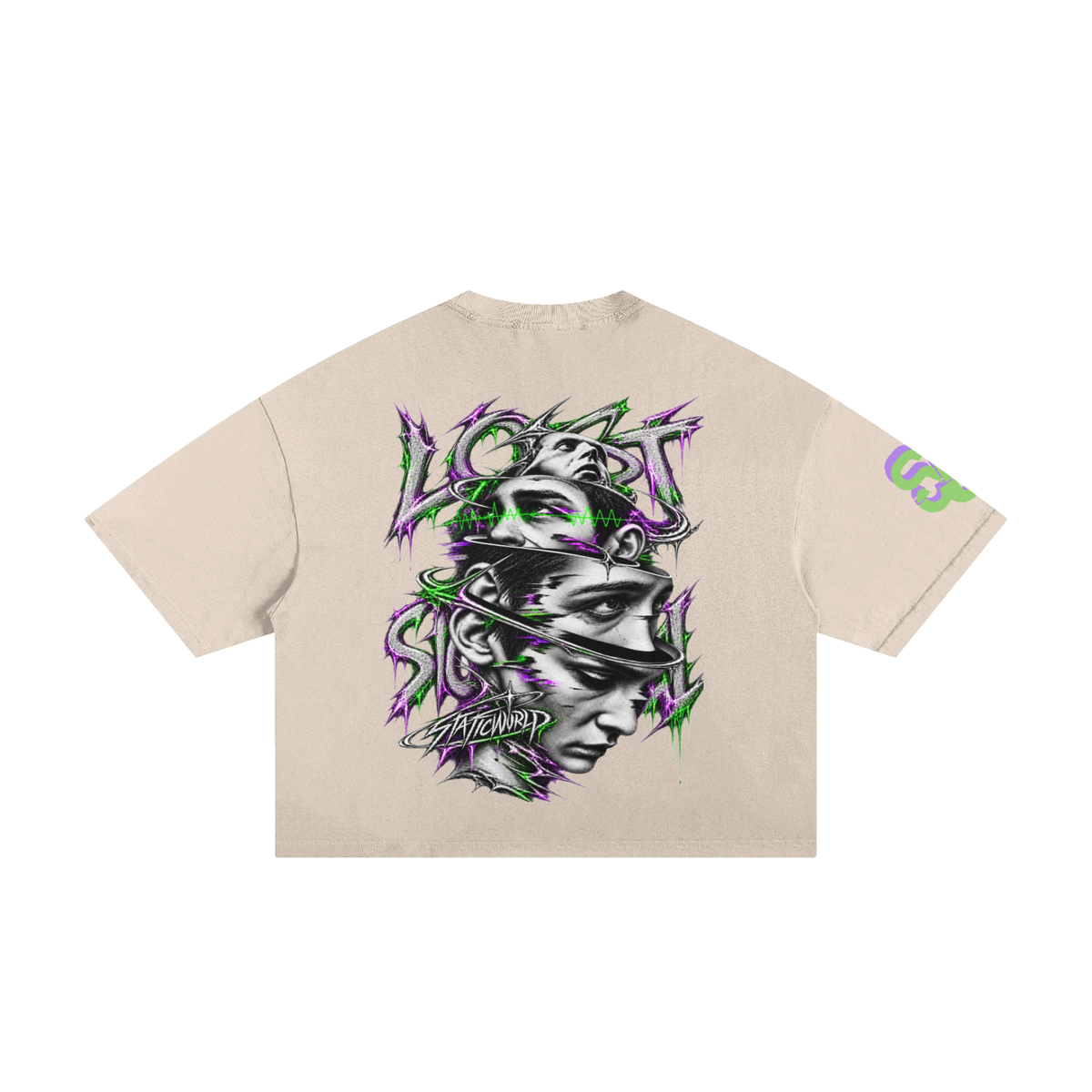 Lost Signal Distressed Boxy Tee