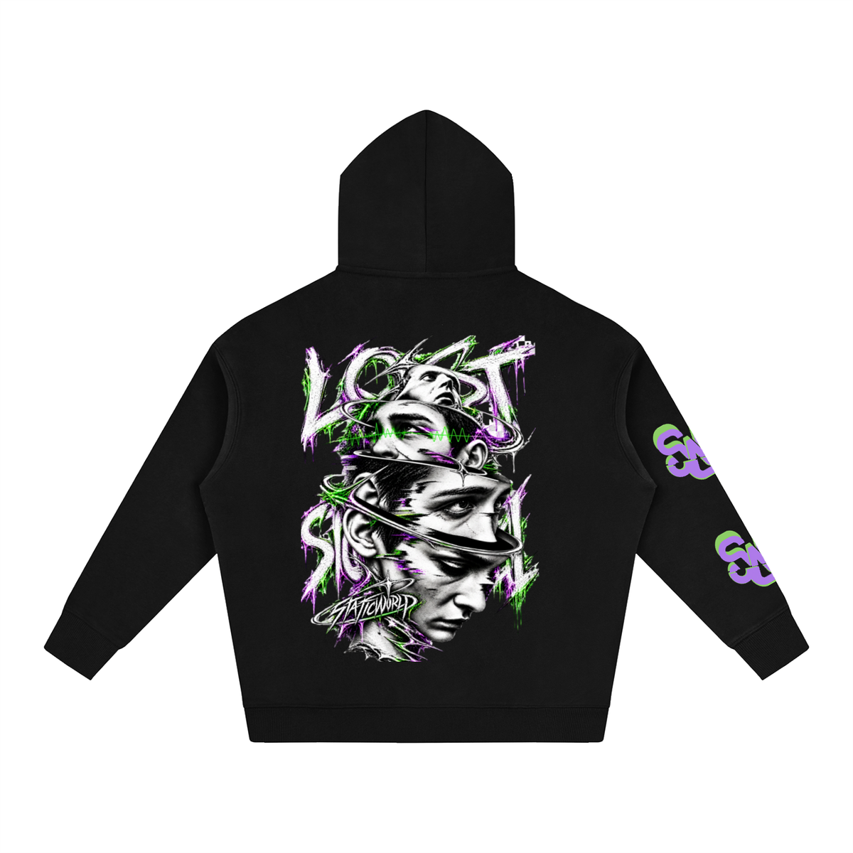 LOST SIGNAL  DISTRESSED HOODIE