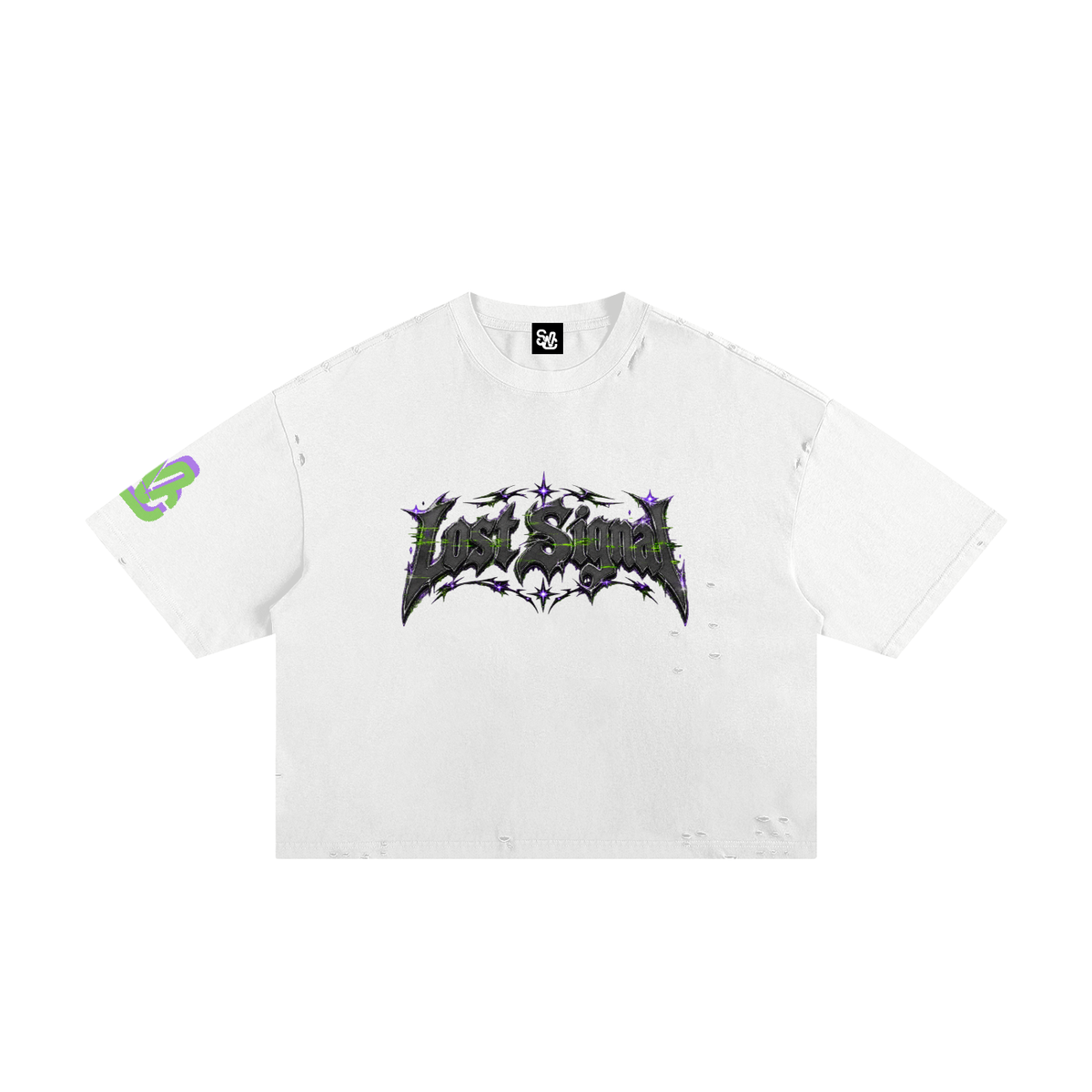 Lost Signal Distressed Boxy Tee