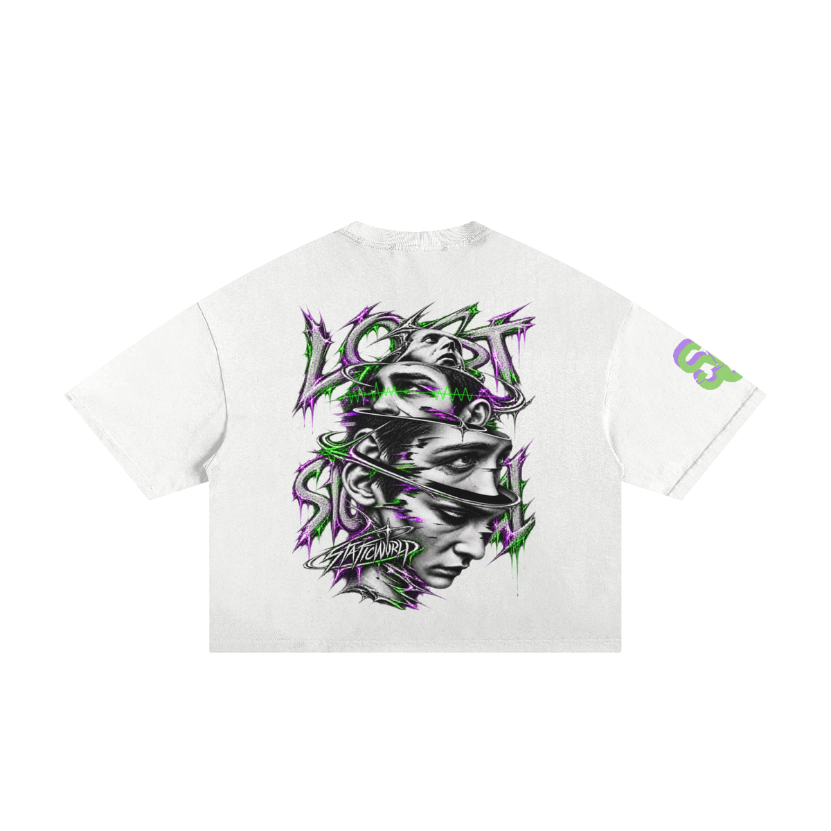 Lost Signal Distressed Boxy Tee